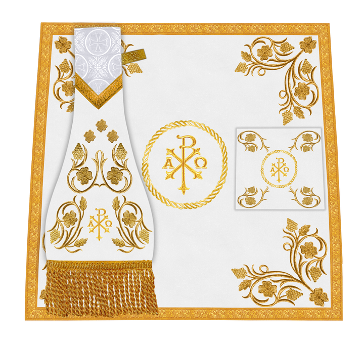 Traditional Liturgical Mass Set with Embroidered Details