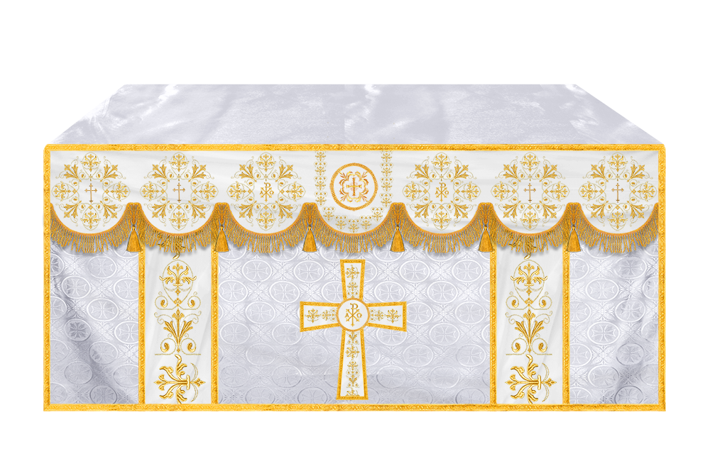 Exquisite Altar Cloth with Intricate Embroidery