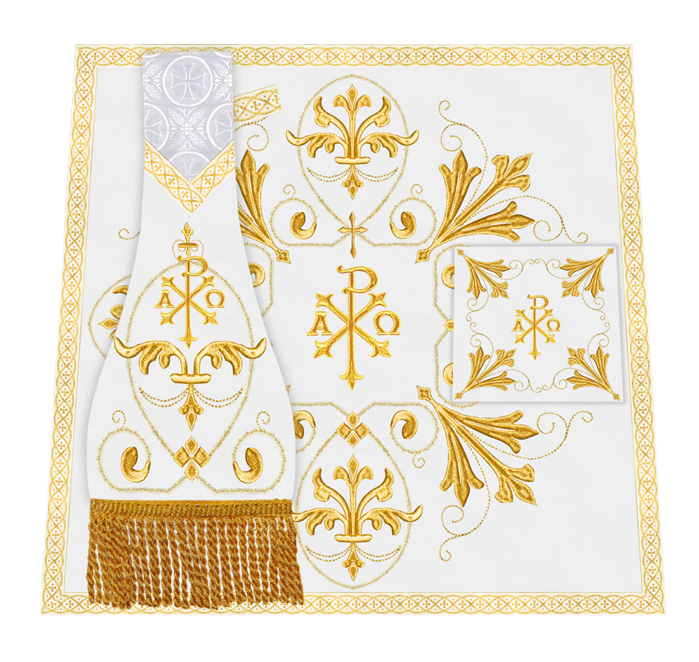 Embroidered Altar mass Set with motif and Trims