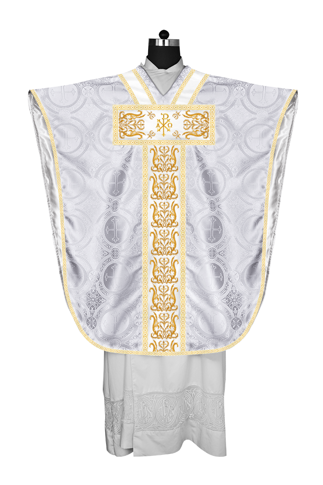Borromean Chasuble Vestment Enhanced With  Motifs and Trims