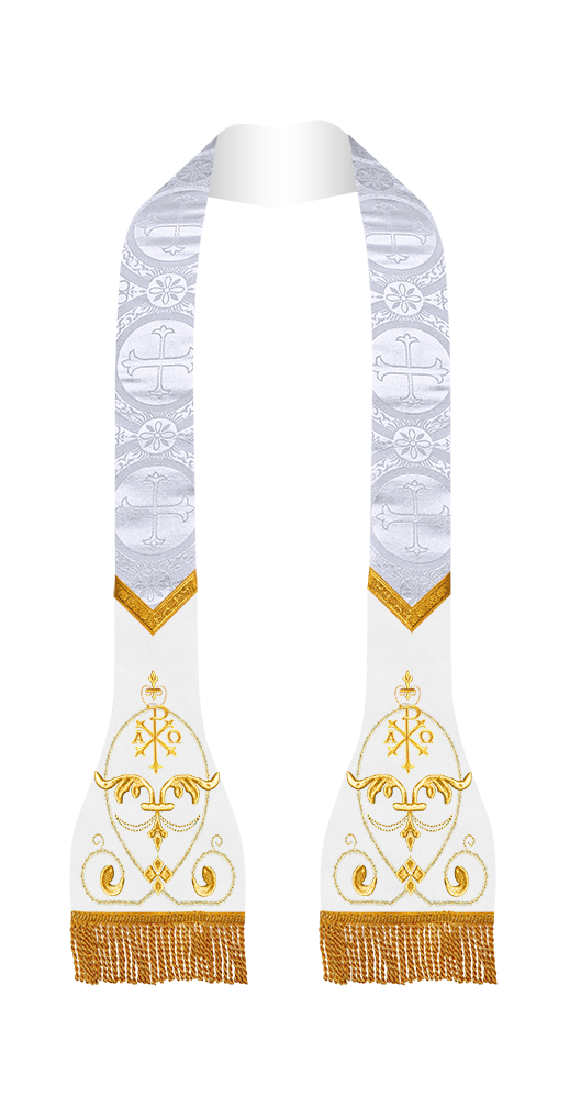 Liturgical Stole with embroidered motif