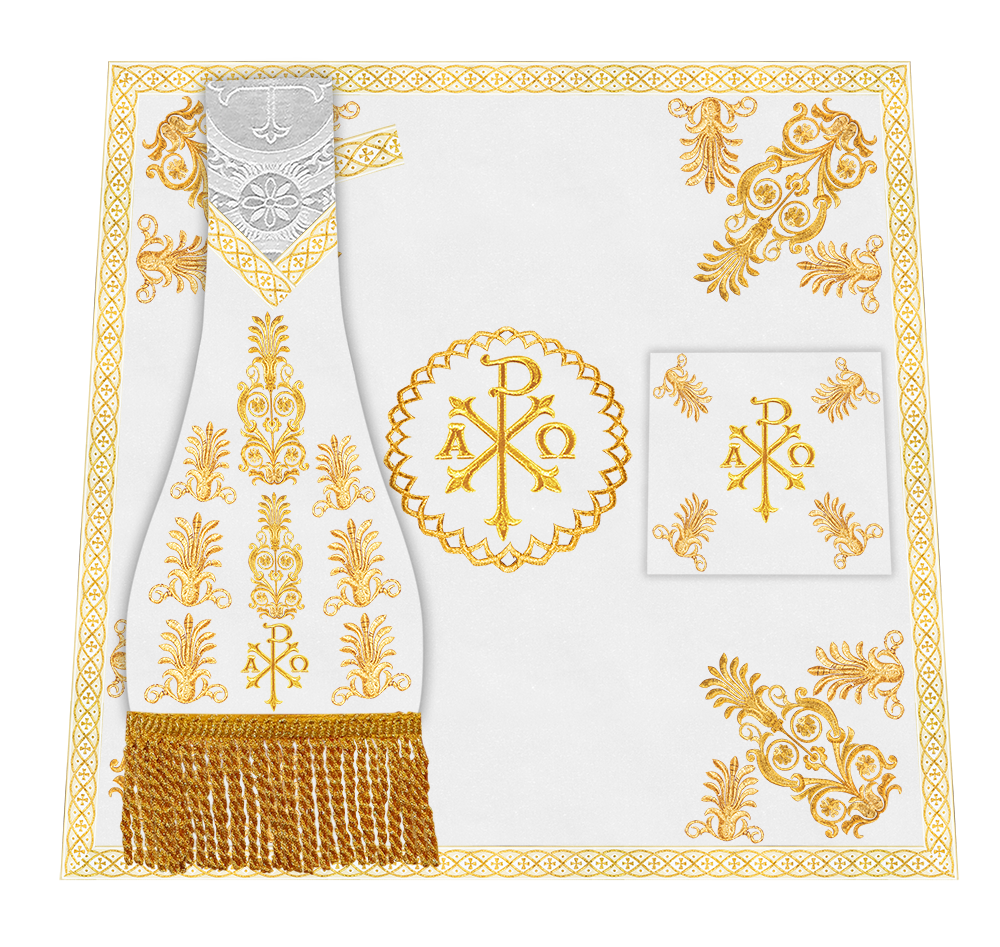 Roman Chasuble Vestments Adorned With Trims