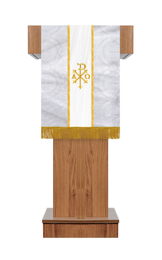 Pulpit/Lectern with Spiritual Motif and Trims