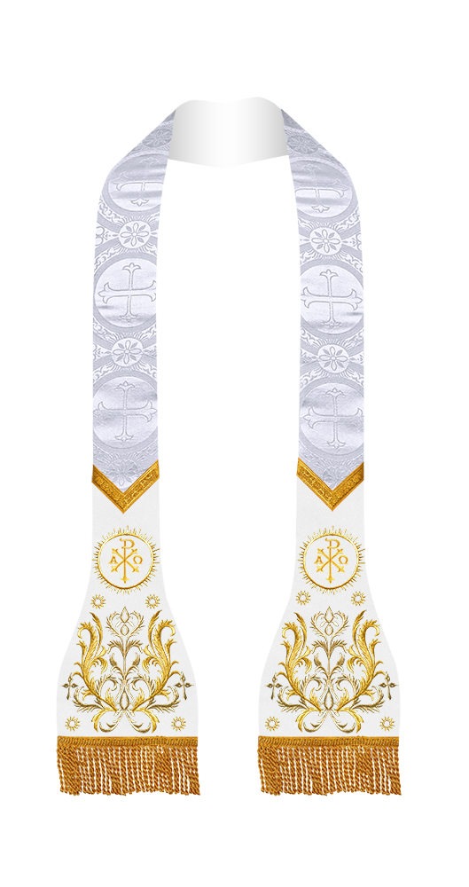 Catholic Stole with embroidery motif