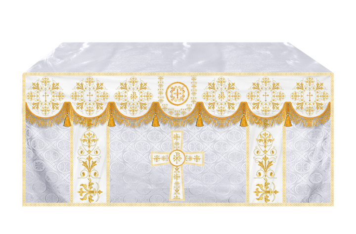Embroidered Liturgical Church Altar Cloth with Spiritual Motif