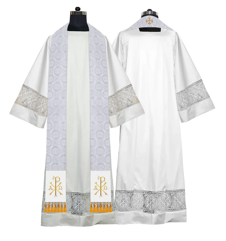 Ordination Stole with Embroidered Spiritual Motif