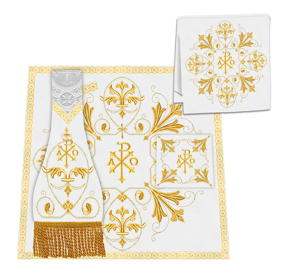 Borromean Chasuble Vestment With Spiritual Motifs and Trims