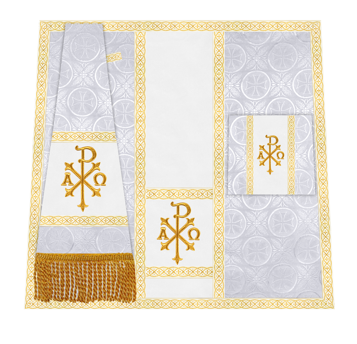 Traditional Altar Mass Set with  Embroidered Motifs