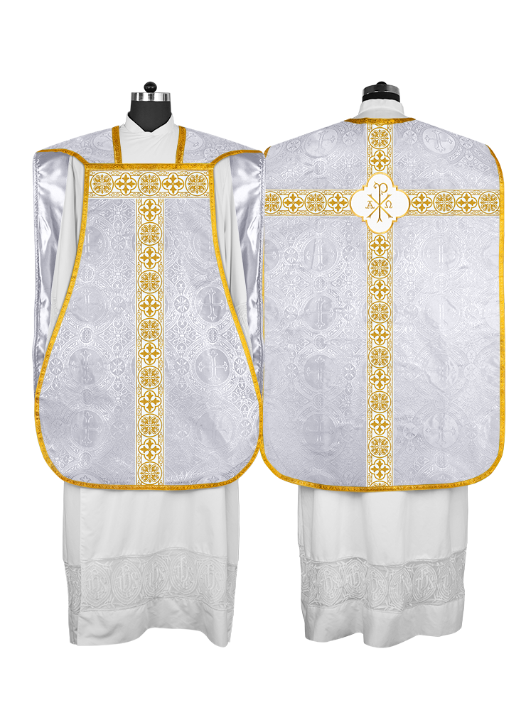 Vestimentas con espalda de violín con motivo y cruz Orphrey