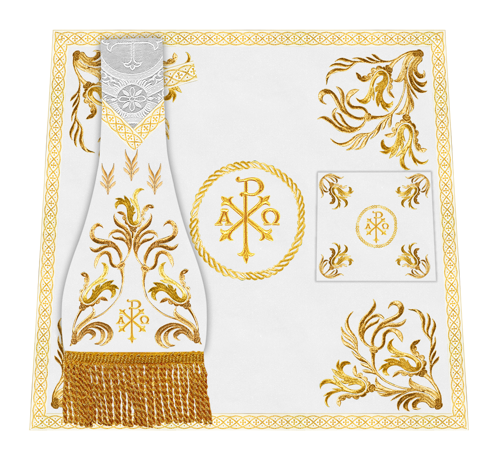 Mass set Vestment with Embroidered Motif