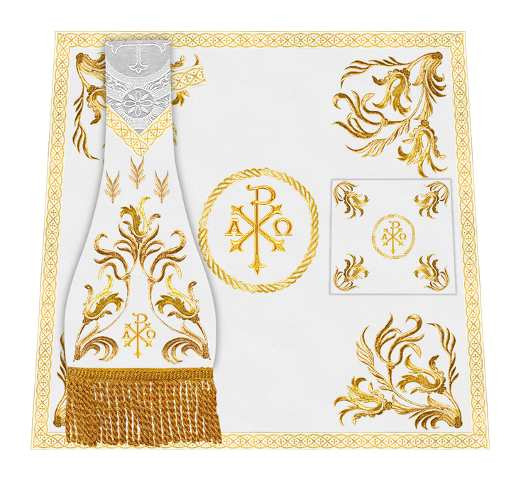 Mass set Vestment with Embroidered Motif