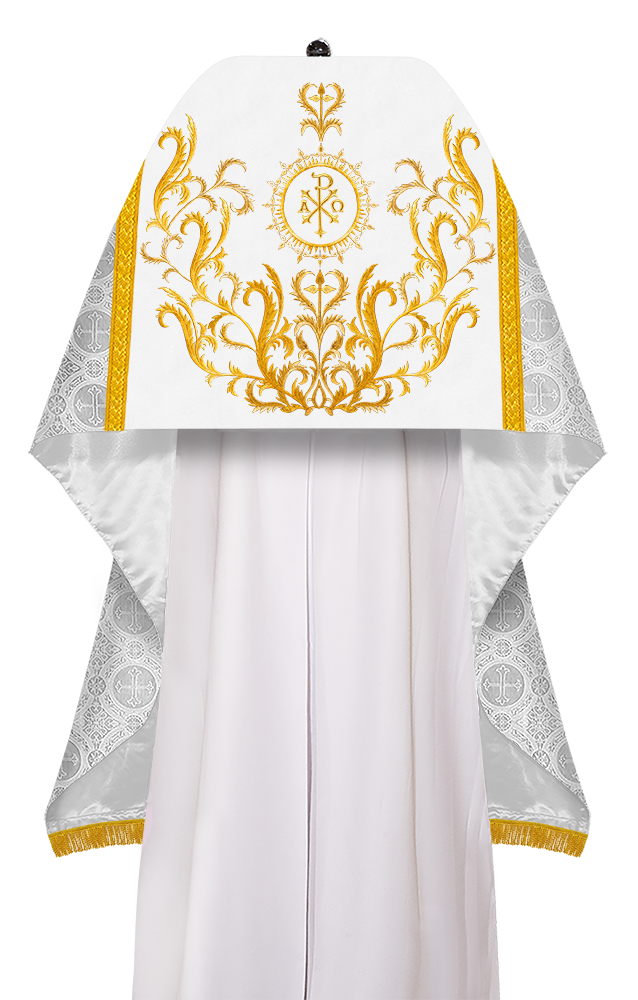 Liturgical motif embroidered Humeral Veil