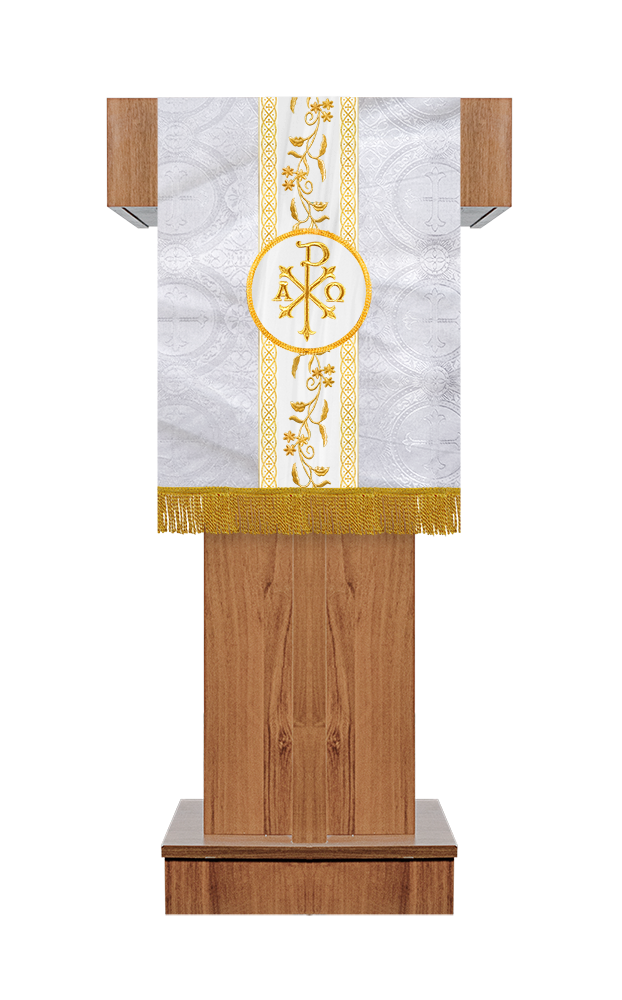 Altar Table Cloth With Floral Embroidery trims