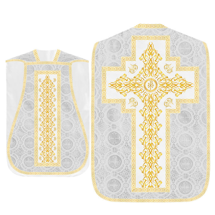 Roman Fiddleback Chasuble With Enhanced Embroidery  & trims