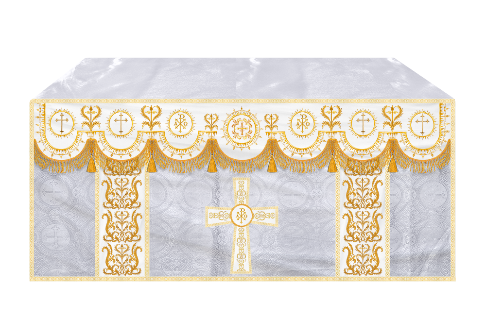 Communion Table Cloth with Embroidered Trims
