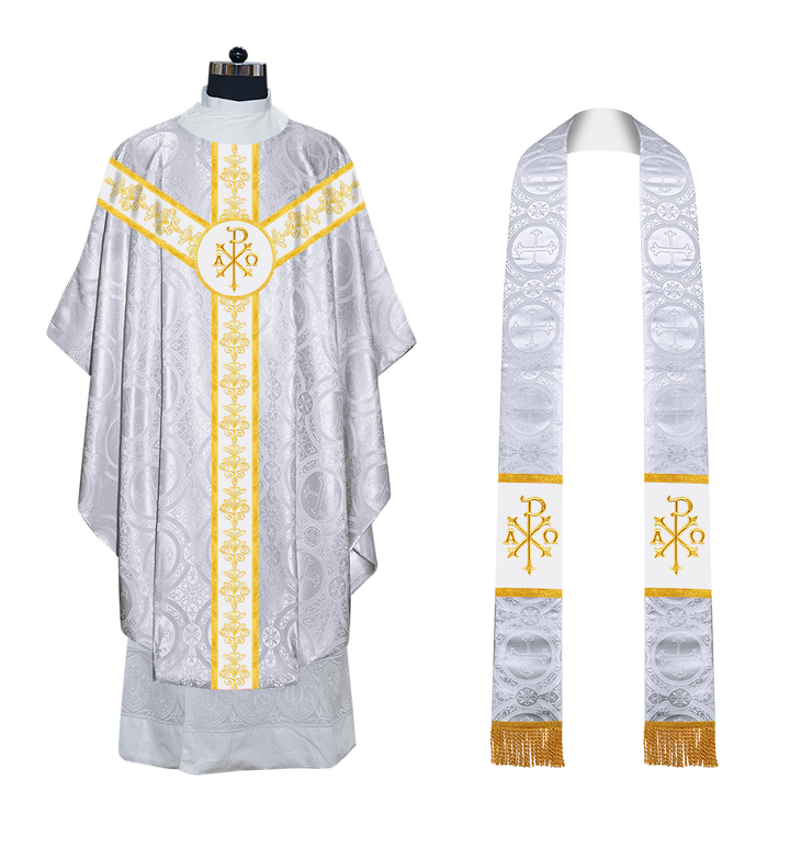 Gothic Chasuble with Ornate Embroidery