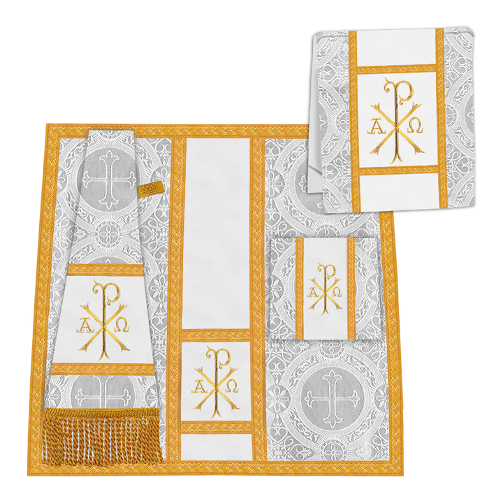 Gothic Chasuble Vestment with Motif and Trims