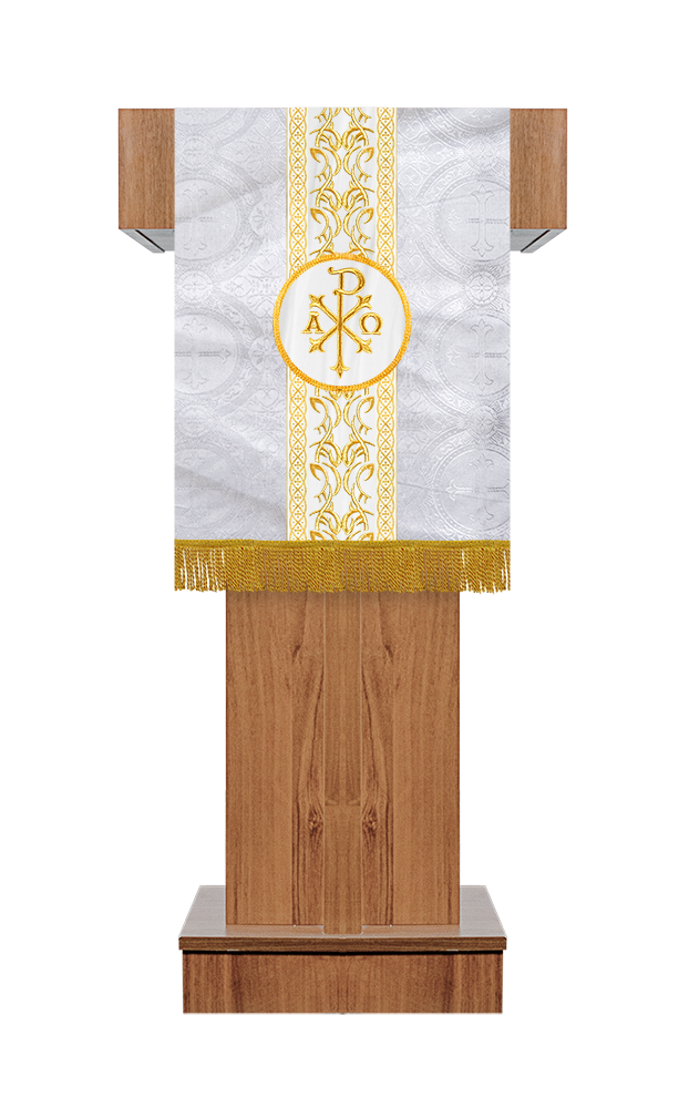 Pulpit/Lectern with Embroidery Motif and Orphrey