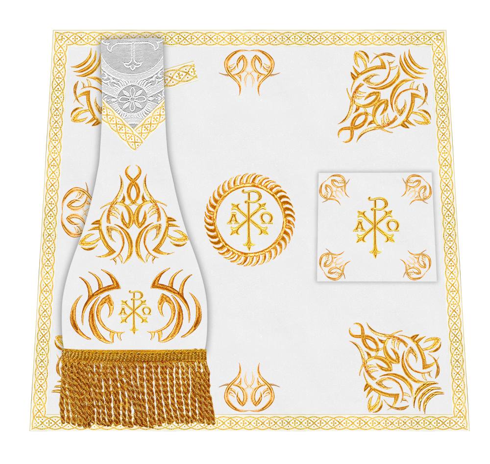 Borromean Chasuble Vestment With Braided Orphrey and Trims