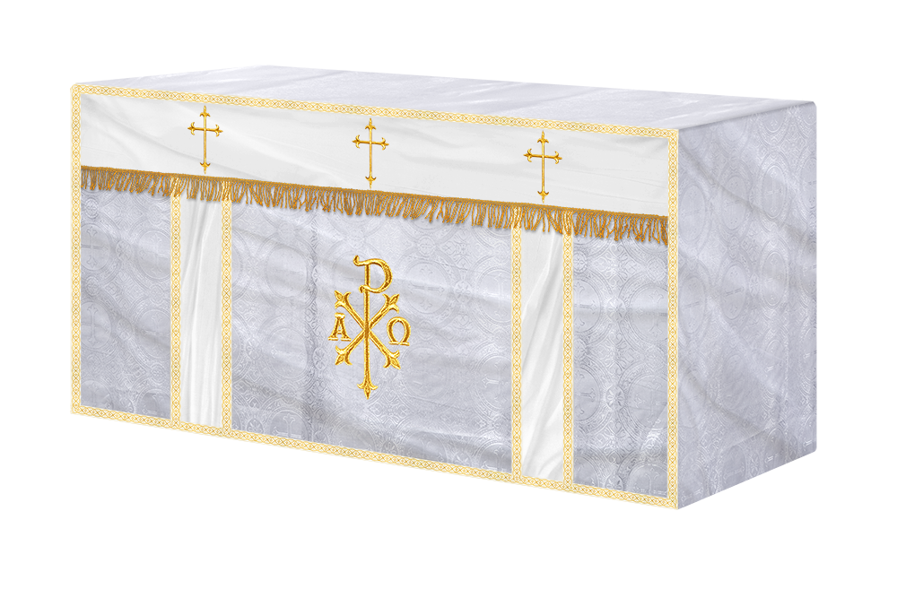 Altar Cloth with Spiritual Cross with Trims
