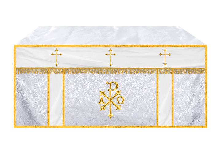 Church Altar Cloth with Embroidered PAX and Cross