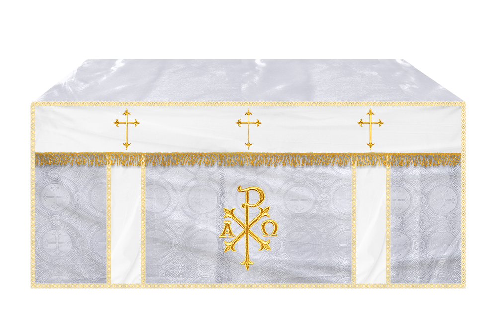 Altar Cloth with Spiritual Cross with Trims