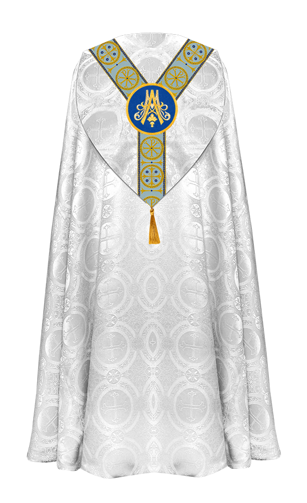 Marian Gothic Cope Vestment with Detailed Braids