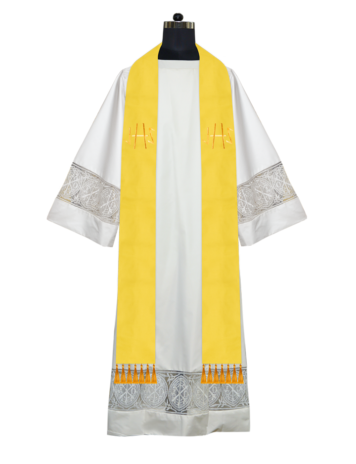 Embroidered Priest Clergy Stole with Motif