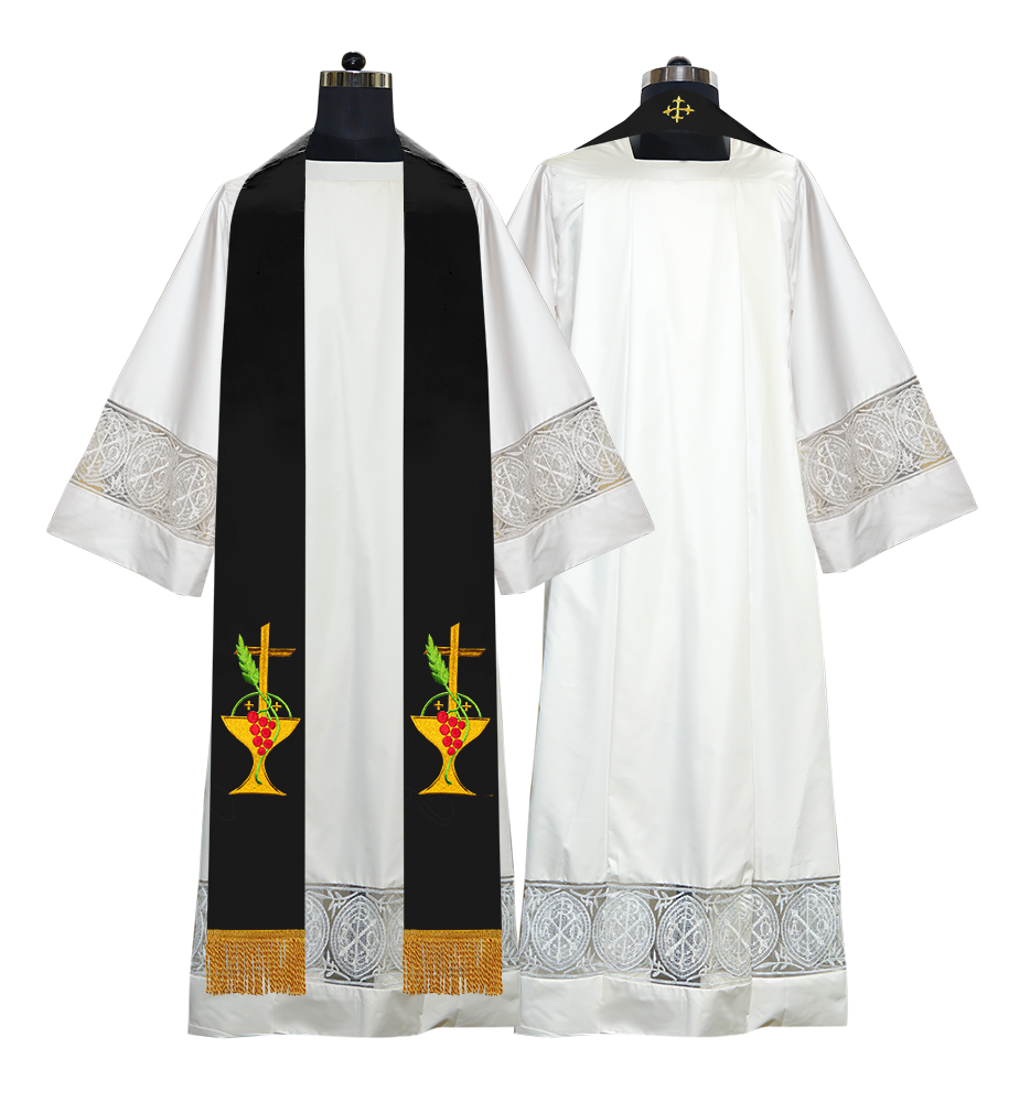 Communion motif embroidered Stole