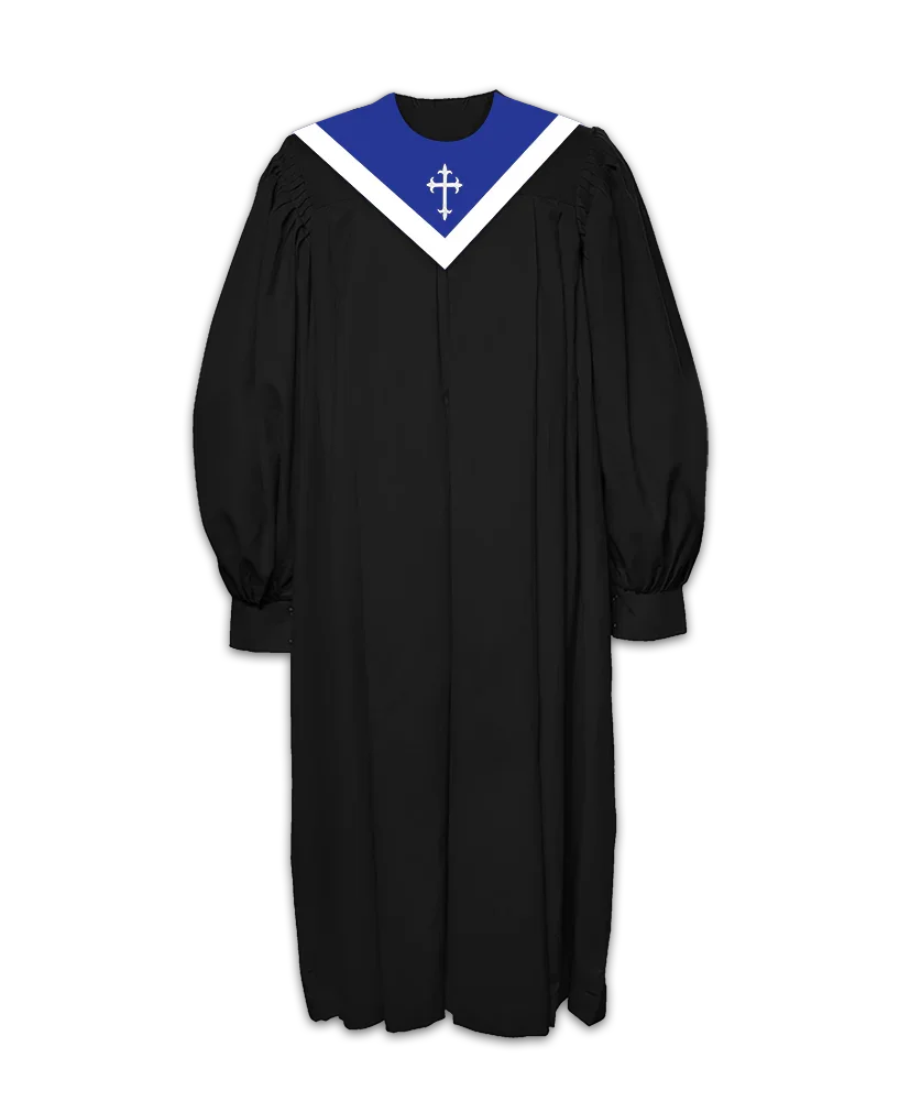 Church Robe Texture Church Choir Robe 100% Giza Cotton V-Neck – PSG VESTMENTS
