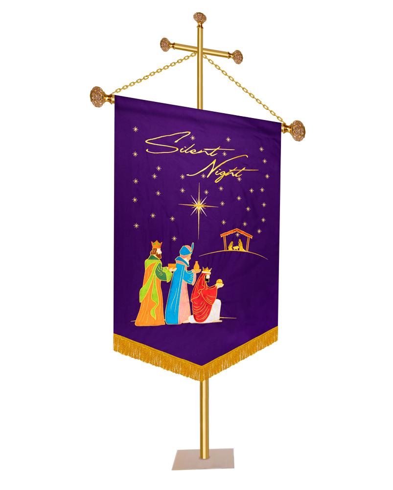 Advent Church Banner - Silent Night