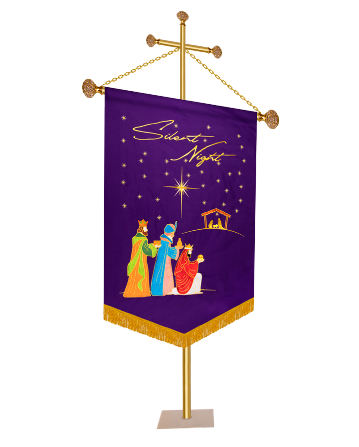 Advent Church Banner - Silent Night