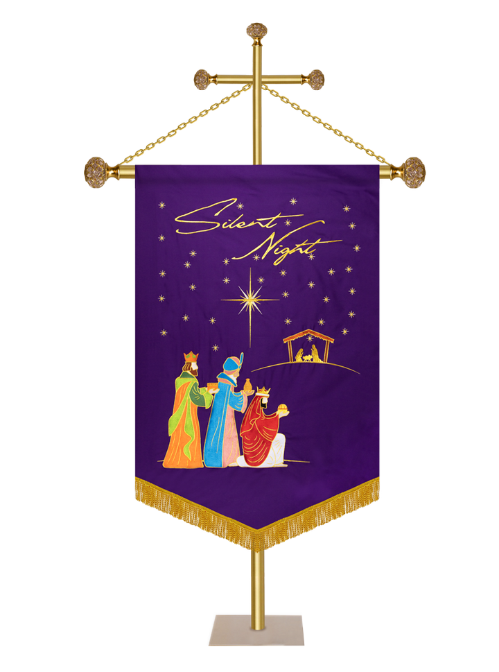 Advent Church Banner - Silent Night