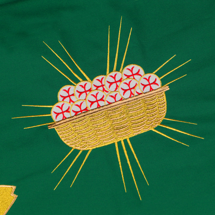 Church Banner Adorned with Bread and Fish Motif