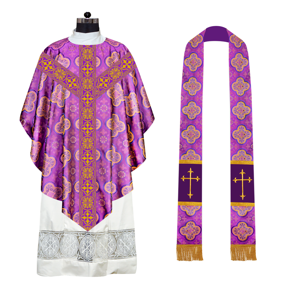 Pugin Chasuble with Woven Braided Trims