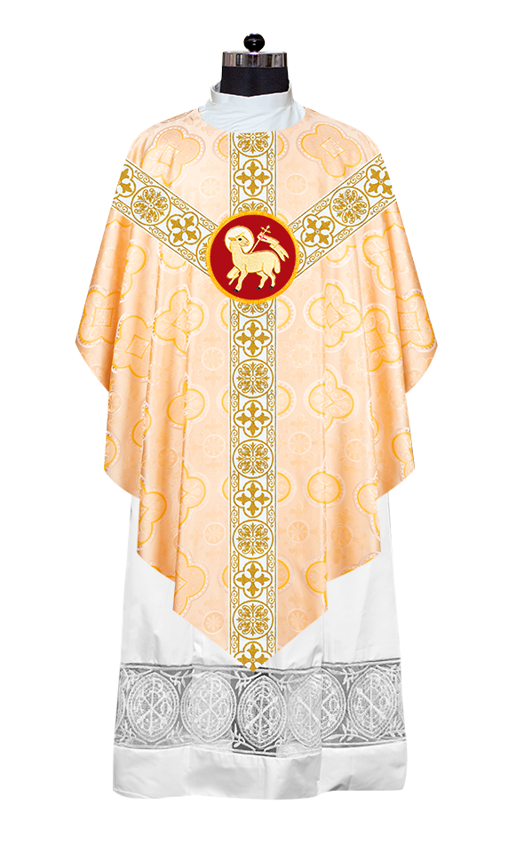 Pugin Chasuble with Spiritual motif and Adroned Orphrey