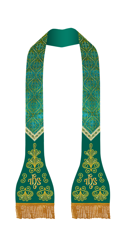 Roman Stole with Spiritual embroidery