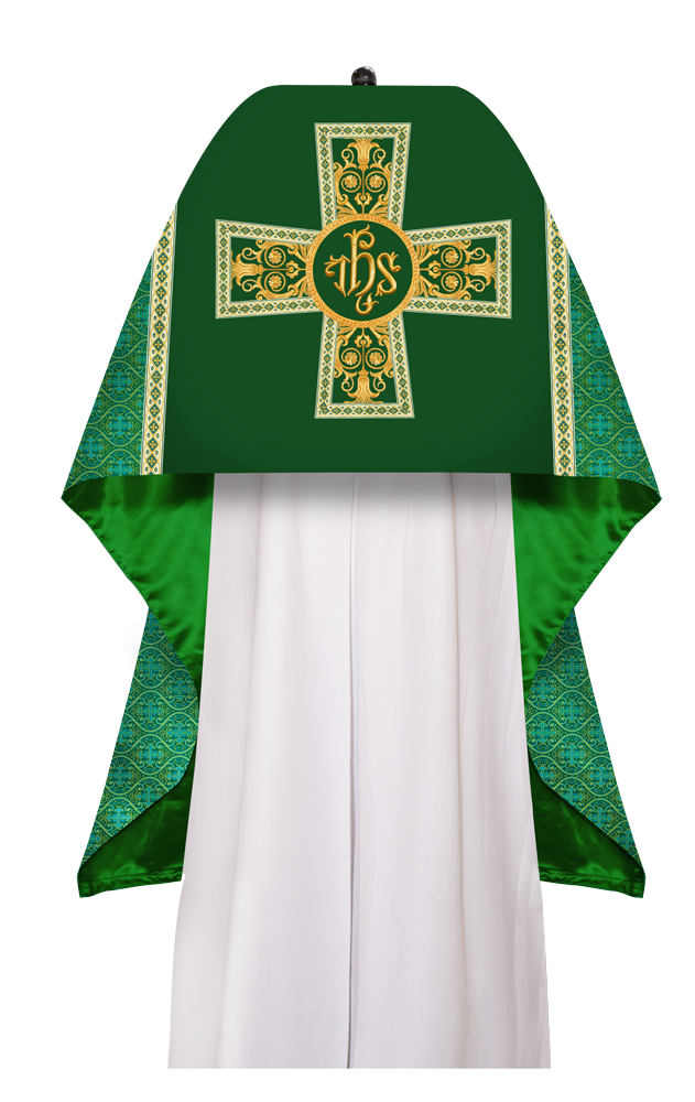 Humeral Veil Vestment with Woven Embroidery Motif and Trims