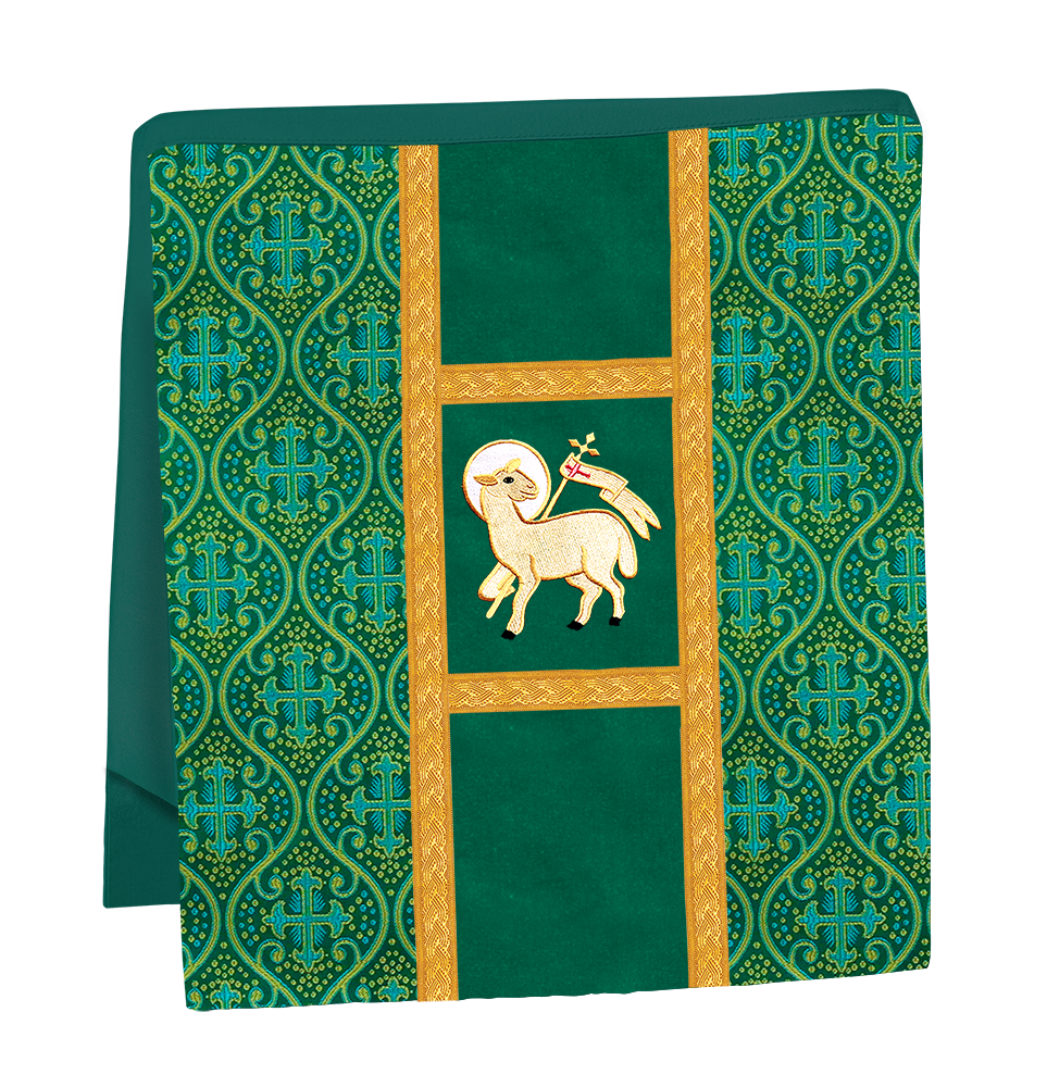 Roman Fiddleback Vestment with Motifs and Braided Trims