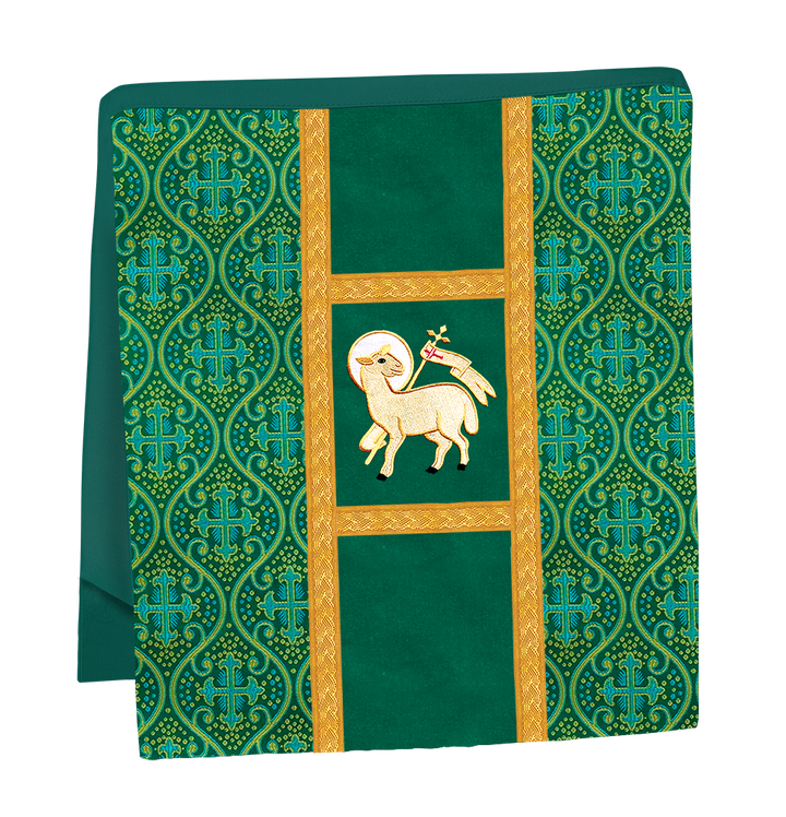 Roman Fiddleback Vestment with Motifs and Braided Trims