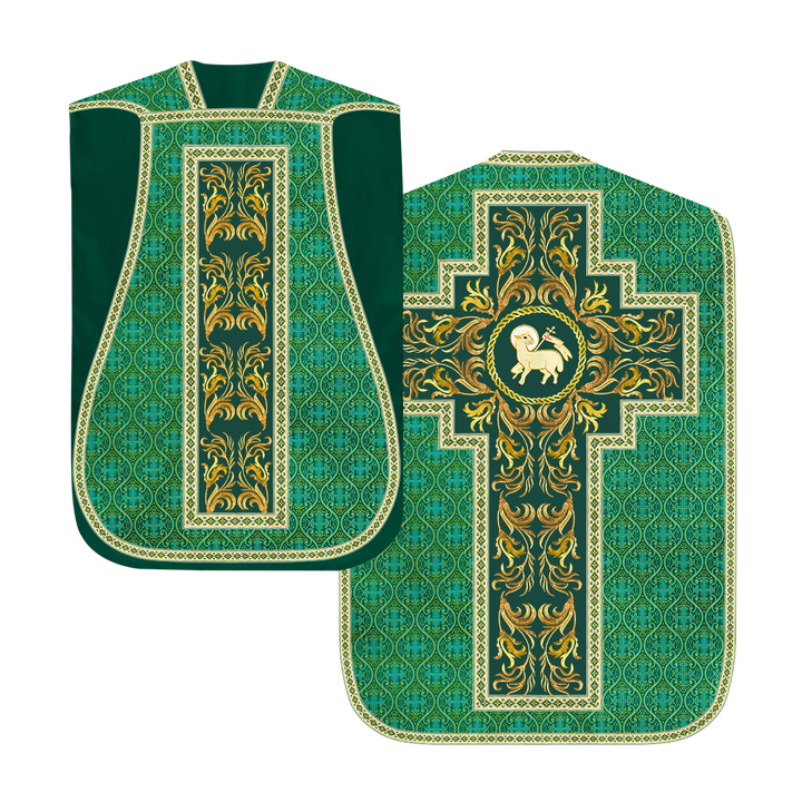 Set of Four Liturgical Embroidery Roman Chasubles