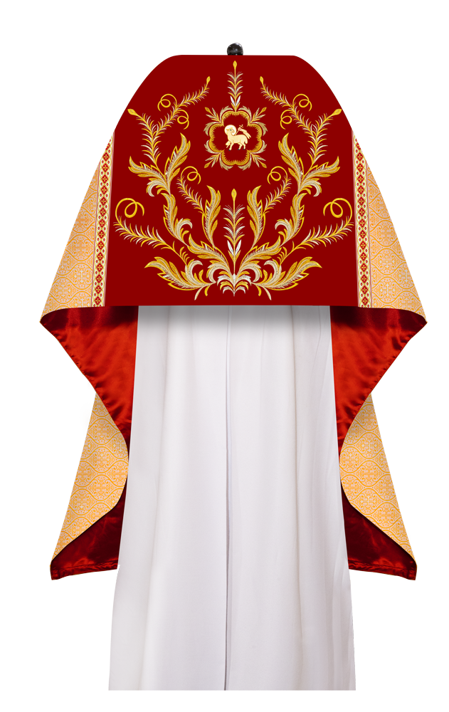 Humeral Veil Vestment with Ornate Embroidery Motif