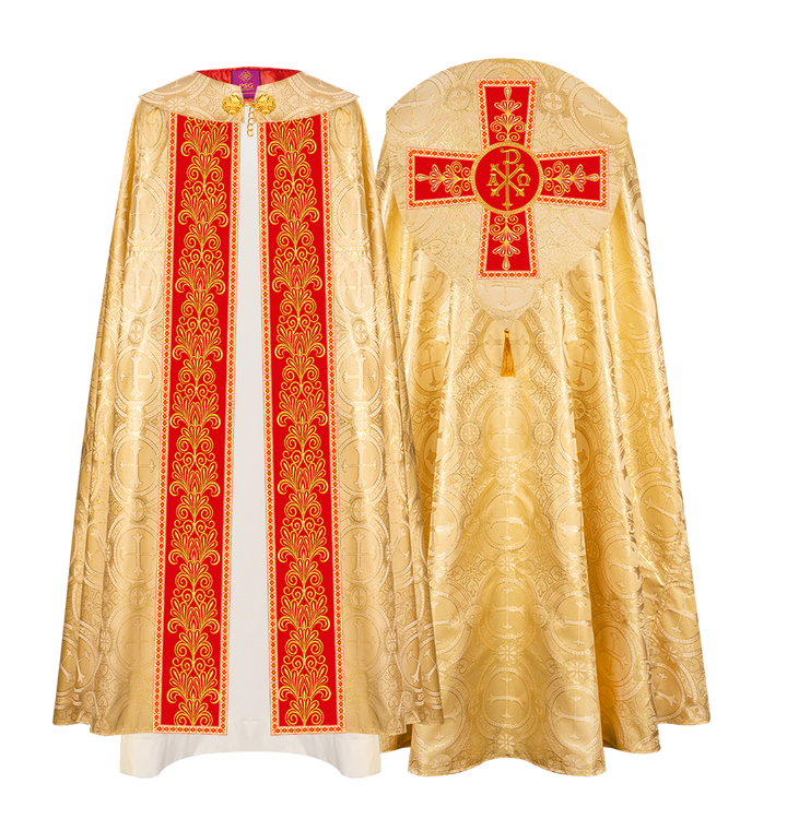 Gothic Cope Vestments With Spiritual Motif and Trims