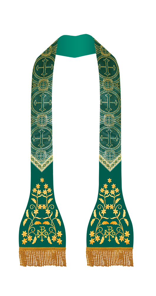 Floral Embroidered Roman stole