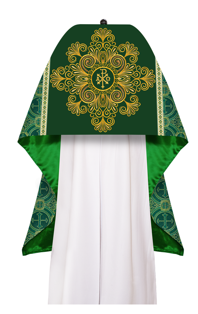 Humeral Veil Vestment with Braided Embroidery and Trims