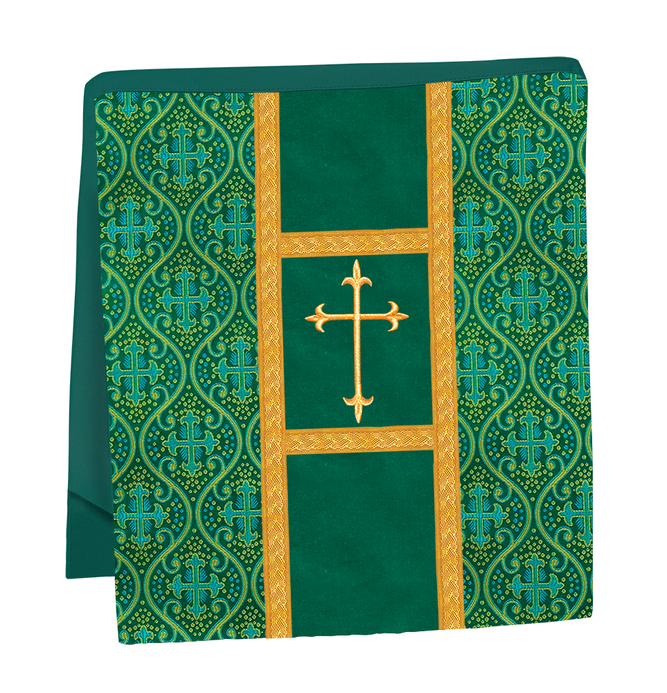 Gothic chasuble Vestment with Floral Design