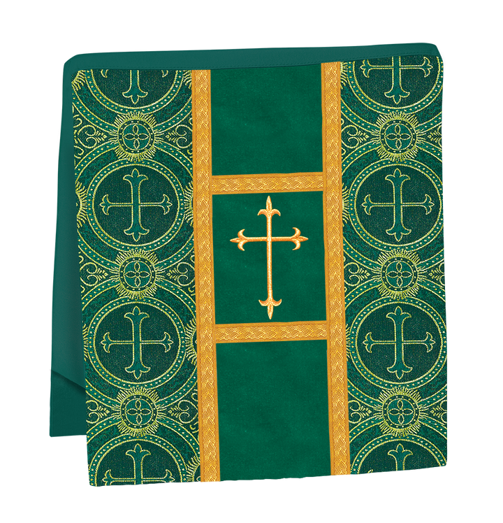 Gothic chasuble Vestment with Floral Design