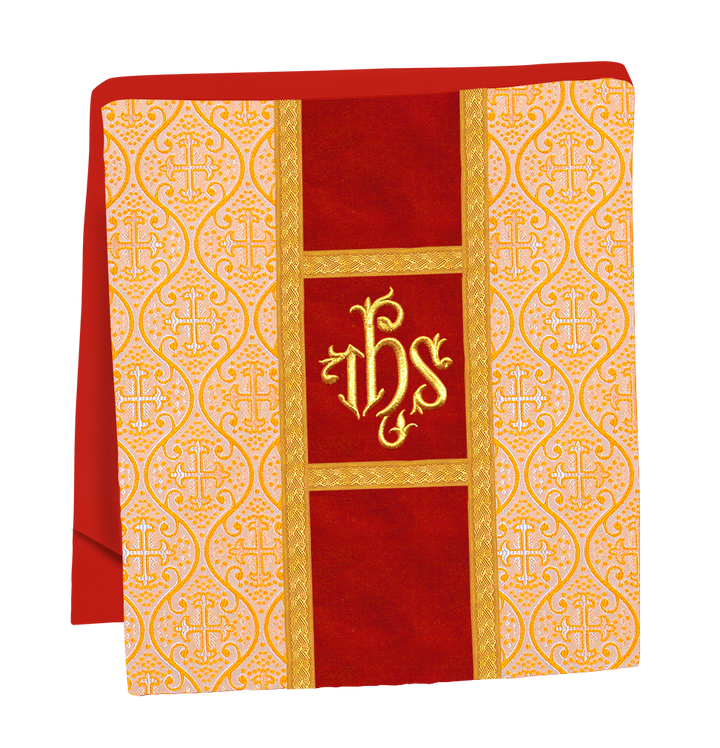 Fiddleback Vestment with Motif and woven Braided Trims