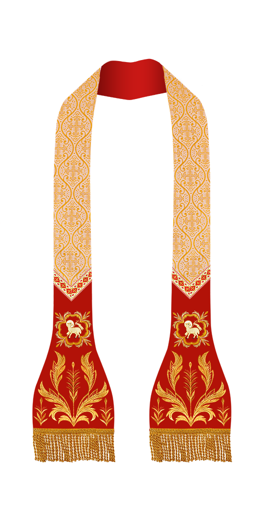 Spiritual Catholic Stole with Embroidery