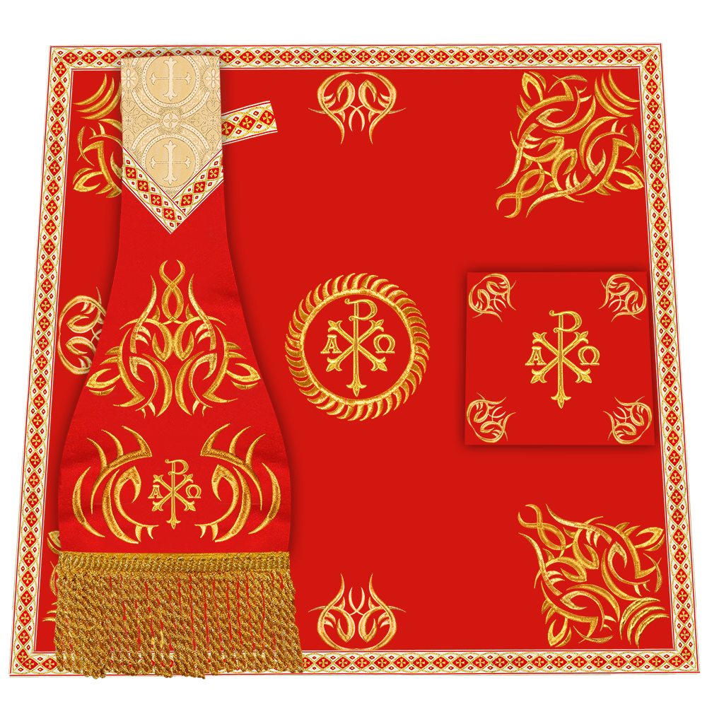 Roman Fiddleback Chasuble With Enhanced Embroidery  & trims